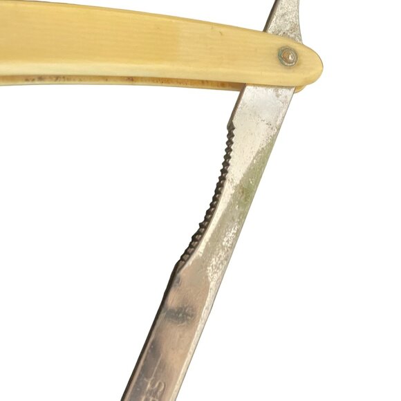 Vintage Sextoblade Straight Razor With Yellow Handle - Picture 2 of 7